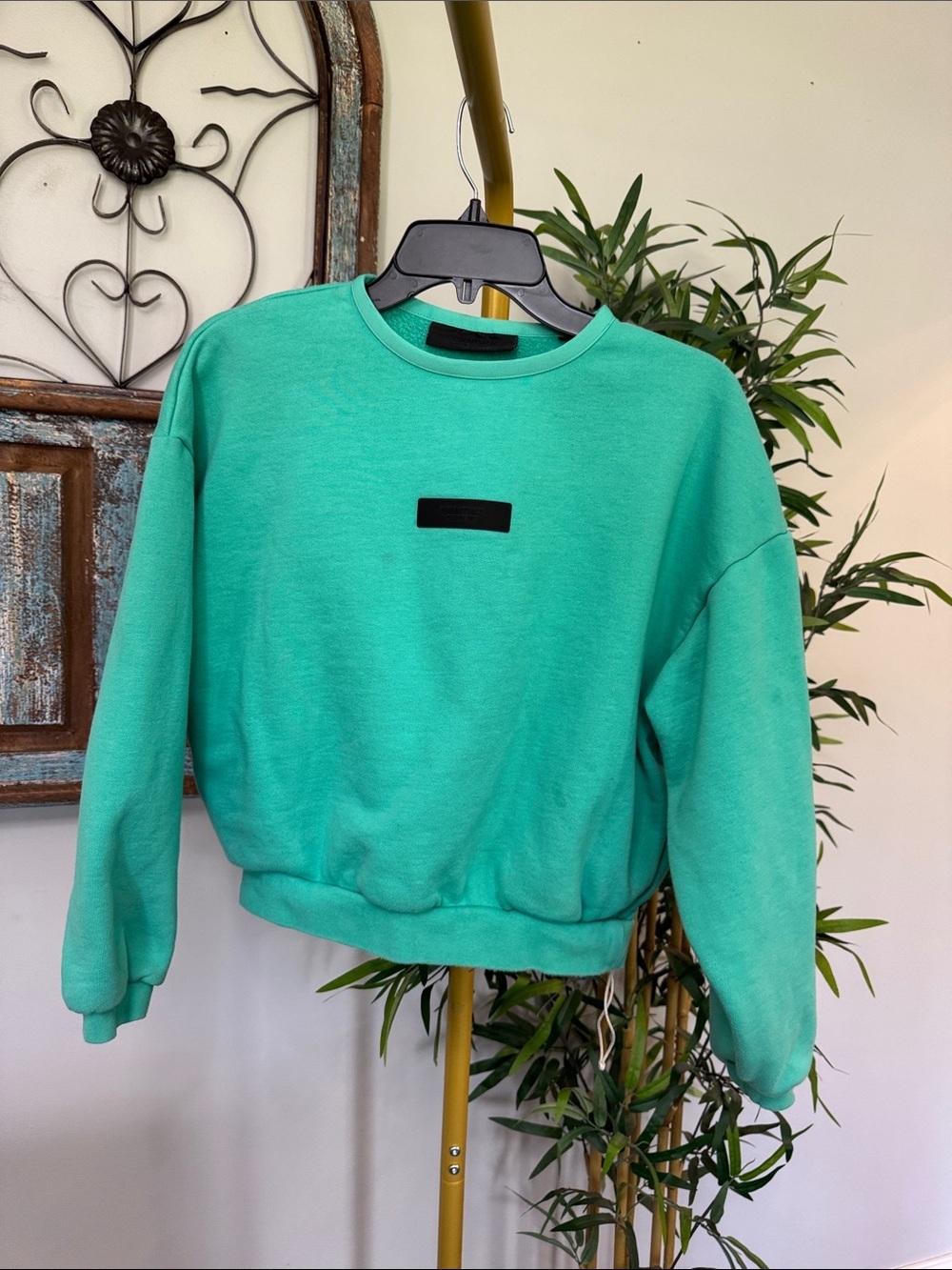 Fear of God Turquoise Crewneck Sweatshirt with pockets 12